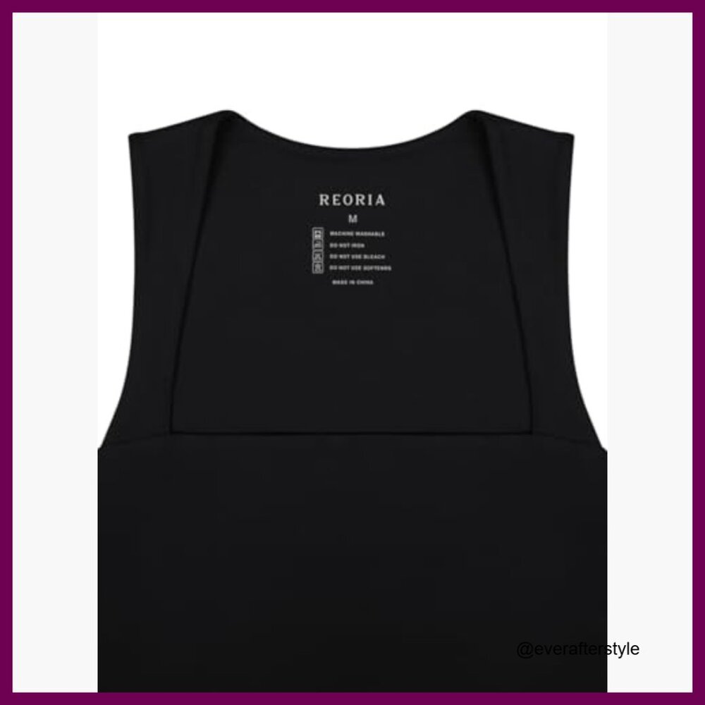 Double Lined Square Neck Crop Top Polyester Blend… - image 6